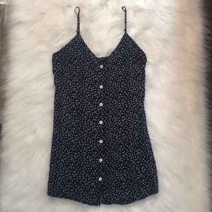 Blue Flower Print Dress